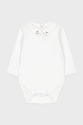 Embroidered White Bodysuit